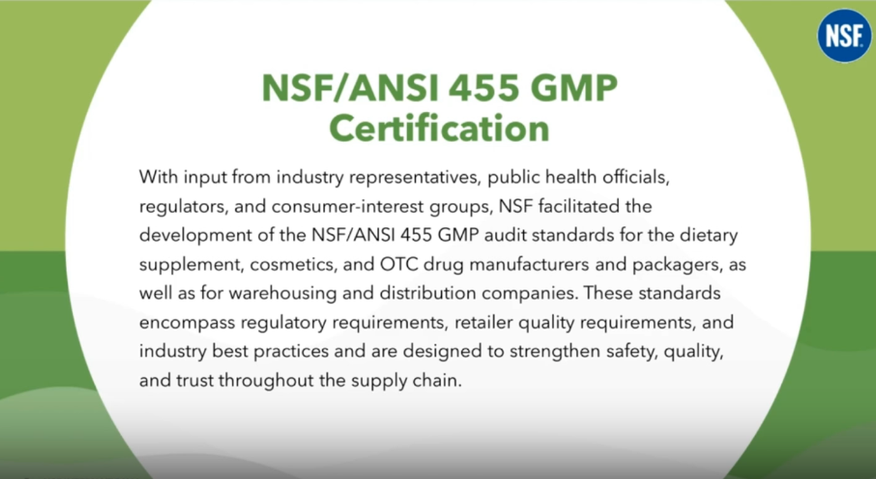 Explanation of NSF certifications