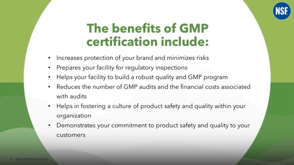 Explanation of GMP certification